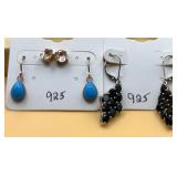 Pierced earrings stamped nine