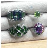 925 silver ring collection. Size 5. 19.1g