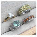 925 silver ring collection. Size 5. 18g