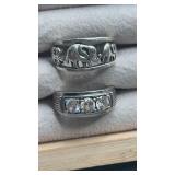 925 silver rings. Size 7.5. 12.3g