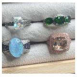 925 silver ring collection.  Size 5