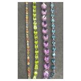 Collection of 925 silver w/ multi color stone