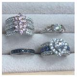 925 silver ring collection. Size 5. 19.3g