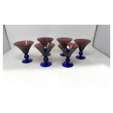 Amethyst & Cobalt Martini 5ï¿½ Glass Set