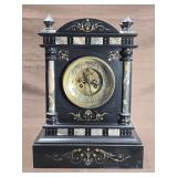 Antique French Slate & Marble Mantel Clock