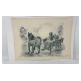 Signed Limited Edition Horse Cart Print
