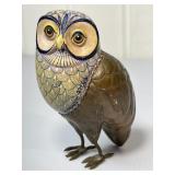 Sergio Bustamante Enamel Brass & Copper Owl