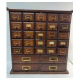 Antique Oak Multi-Drawer Apothecary Cabinet
