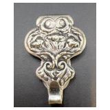 Antique Victorian  Art Nouveau Silver Belt Hook
