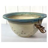 Glazed Pottery Berry Bowl Strainer