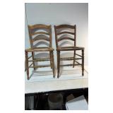 Antique Ladder Back Dining Chairs 32x16x14