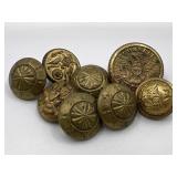 US Military Brass Waterbury Scovill Buttons