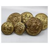 New York State Seal Excelsior Brass Buttons