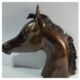 Bronze Finish Horse Head Wall Sculpture