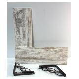 Rustic Wall Shelves with Metal Brackets