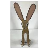 David Alvarez Hand Carved Wood Rabbit Sculpture