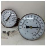 Wall-Mounted F&C Thermometers 4"