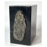 Signed CW Brutalist Bronze & Stone Art Sculpture