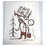 B. Deling Signed Canadian First Nation Serigraph
