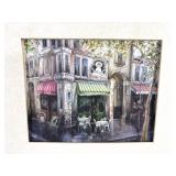 Paris Cafe Street Scene Print