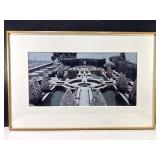 Framed Signed 1968 Roman Garden Photo Print