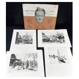 Lionel Barrymore Etching Print Portfolio