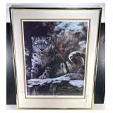 Libby Berry Signed Snow Leopard Litho Print