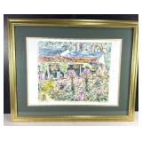 Watercolor Eileen Bibby Cranston Garden Monotype