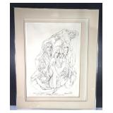 Hand Signed Jeanne Poulet Engraving