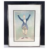 Robert Weil Signed Conductor Cartoon Litho Print