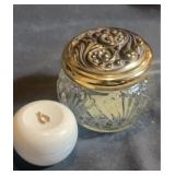 Avon glass jar and horse show jar