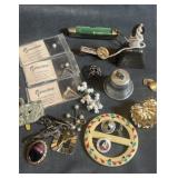Vintage bells, genuine pearls and other misc