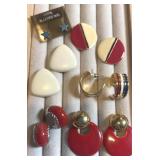 Red White and Blue Pierced Earrings
