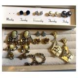 Avon Days of the Week and Other Pierced Earrings