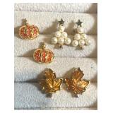 Vintage Avon Seasonal Pierced Earrings