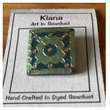 Kiana Hand Crafted Dyed Sawdust Pin