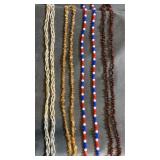 Long beaded necklaces.  2 32" and 2 44"