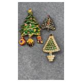 Racko Christmas tree pin w/presents  and More