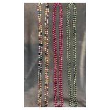 Long beaded necklaces, 80"
