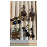 Dangle clip on earrings