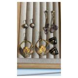 Drop earrings , pierced