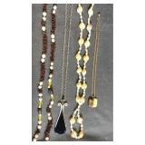Necklace collection.  Shells, elegant and beads