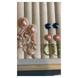 Bright colored pierced earrings