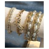 Goldtone bracelets