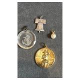 Unicorn etched, liberty bell and more charms