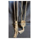 Vintage macrame necklaces. 26"