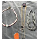 Collection of necklaces.  Choker - 28"