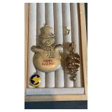 14KT gold small j charm and other charms