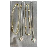 Avon gold tone, multi strand with stars, hot air