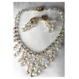 Aurora Borealis Necklace & Clip on Earring